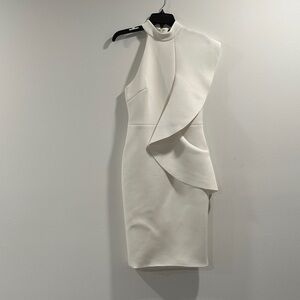 Chic One Shoulder White Dress